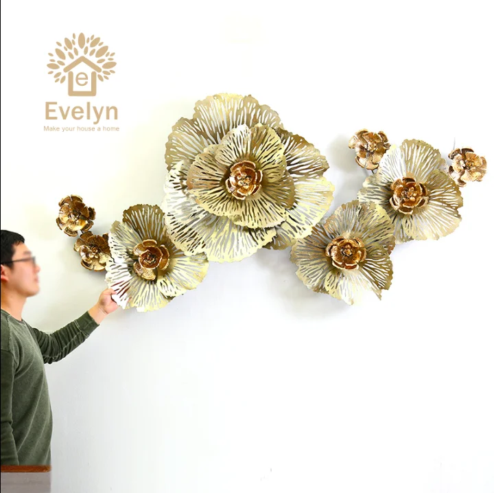 Low MOQ furniture accessories metal wall art hanging decoration