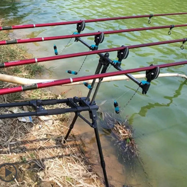 Adjustable Retractable Carp Fishing Rod Pod Stand Holder