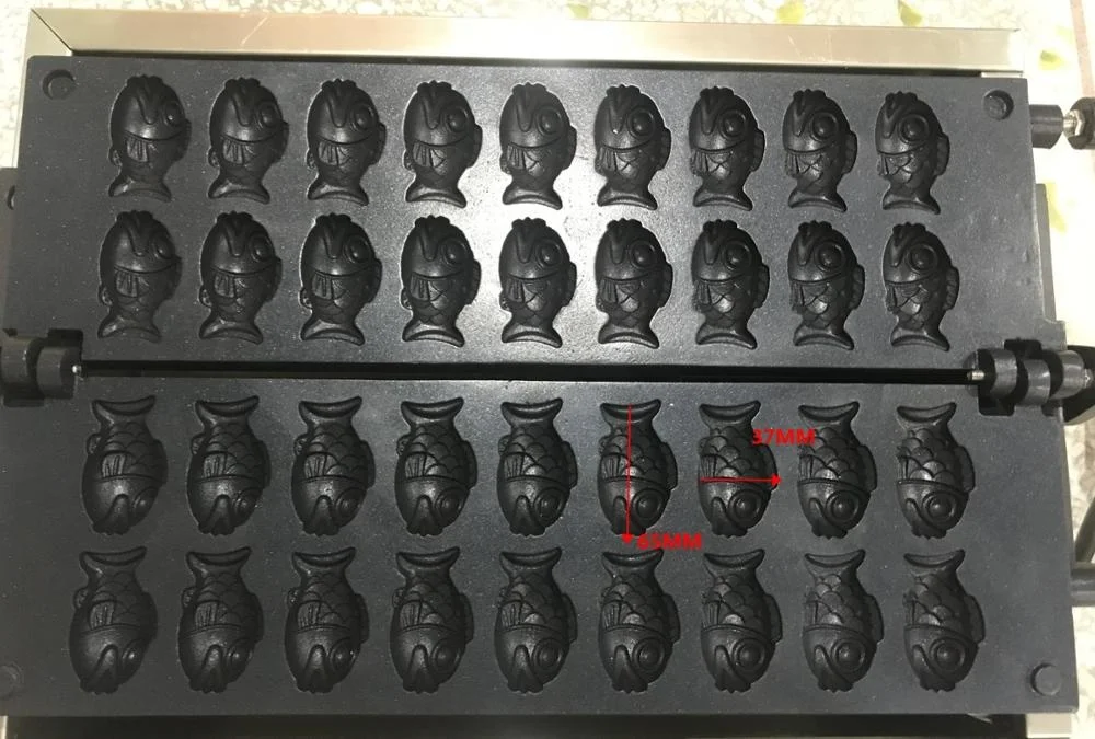 Free shipping Electric 18 pcs/plate Mini Taiyaki Maker Machine Clown fish waffle maker Japanese style small  fish