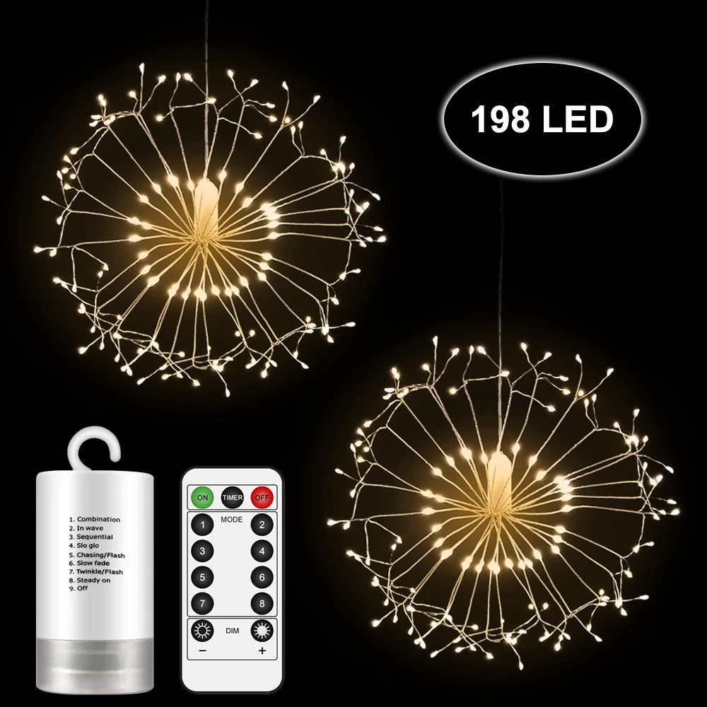 
Hanging starburst fairly light firework light Christmas Lights Room Garden Decoration led dandelion chandelier 