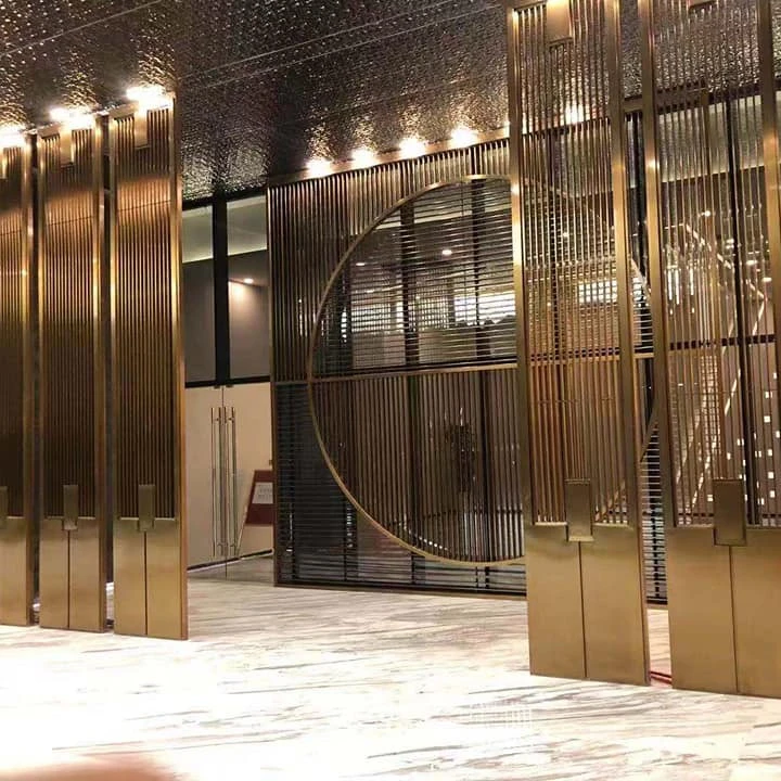 Розовое золото, нержавеющая сталь, экран для комнаты, Дубай, гостиница, декоративная панель делителя