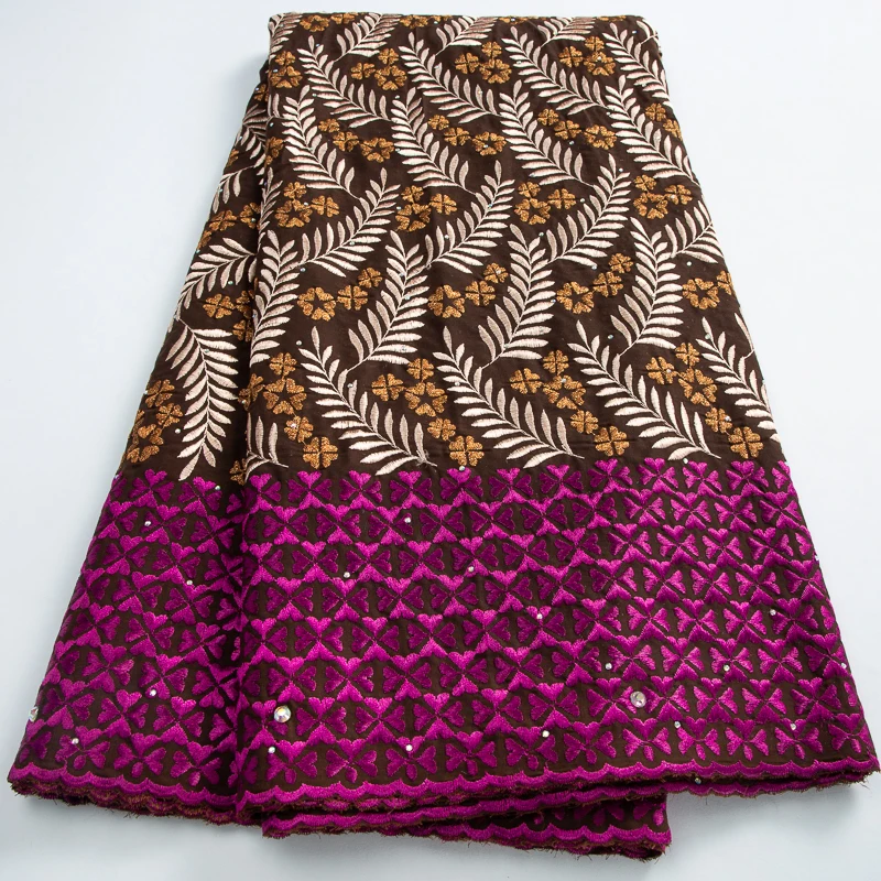 3415 New Arrival Lafaya African Nigeria Fabric Beads Embroidery High Quality 100% Cotton Swiss Voile Lace Fabric In Switzerland