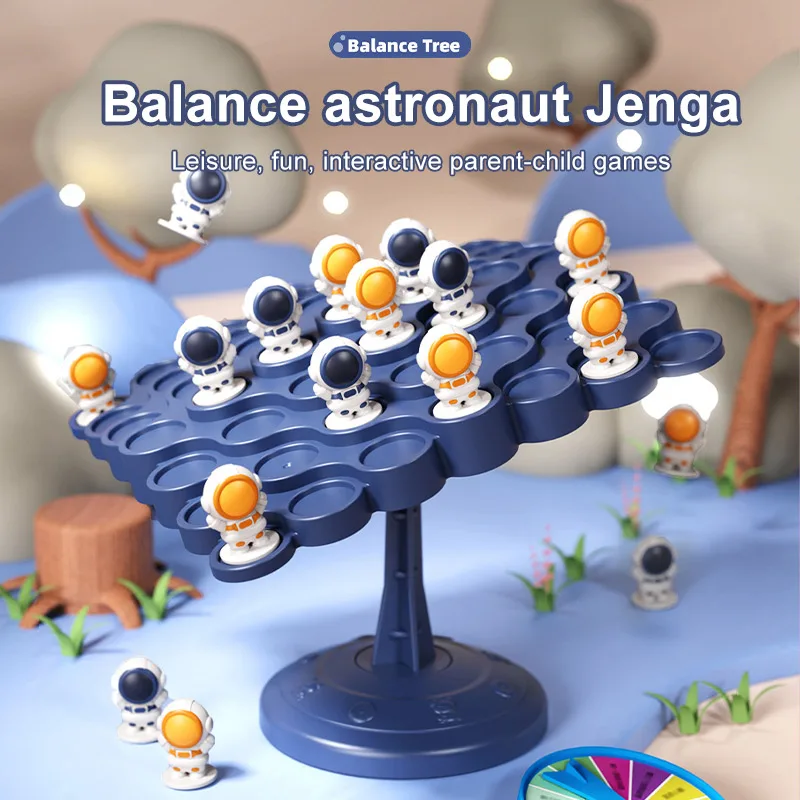 Space Balance Tree Board Game Kids Educational Creative Parent-Child Interactive Astronaut Balance Tree Toy