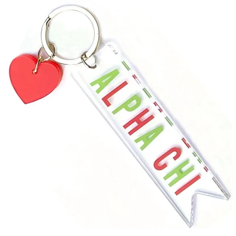 Custom Heart Glitter Acrylic Printing Keychain Multi-color Car Pendant Small Fresh Keychain