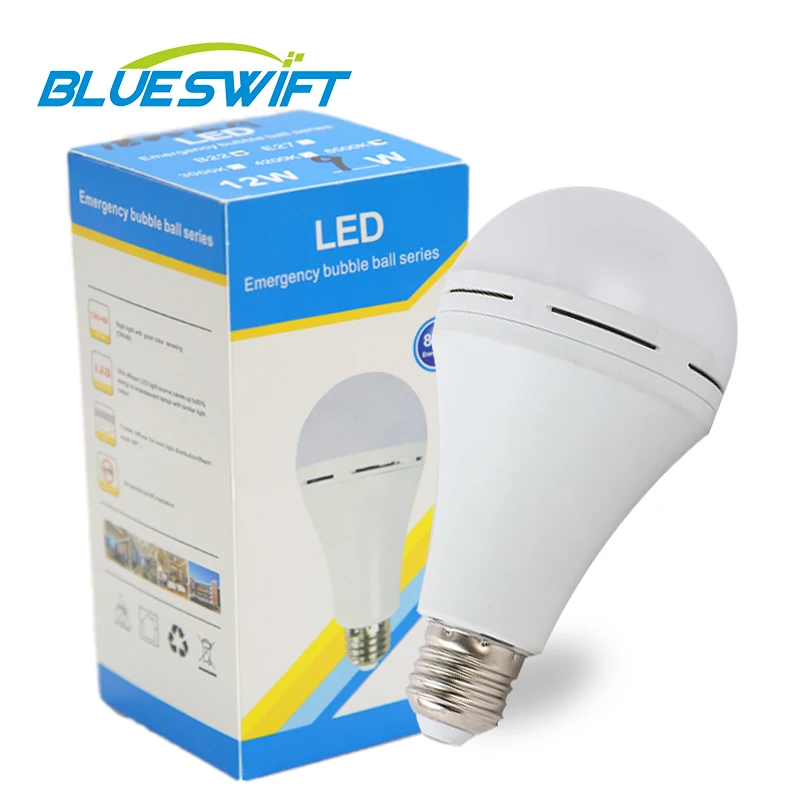 Intelligent E27 Rechargeable Emergency Smart Led Bulb Light with Battery Built-in