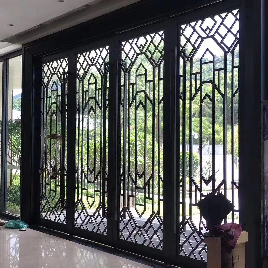 Aluminum Frame Central Control Glass Revolving Door Glass Patio Door Radiation Proof Glass