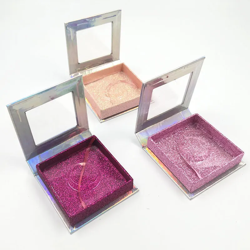Square Window Eyelash Box Marble False Eyelash Box Very Beautiful High Quality Hot Selling New Cosmetic Cardboard Paper Box B10