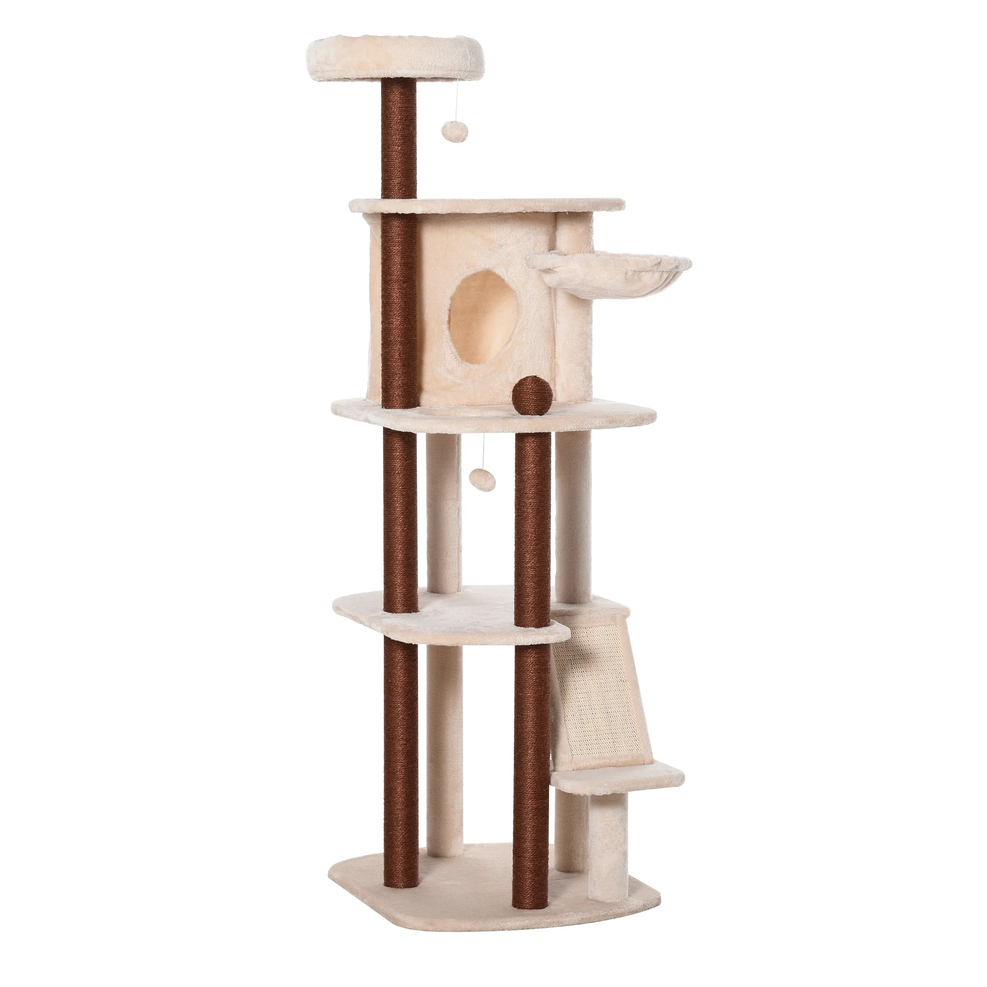 Wholesale luxury Customizable Multi-Level Cat Tree with Sisal Rope Scratching Posts, multiple Large Resting Platforms cat tower