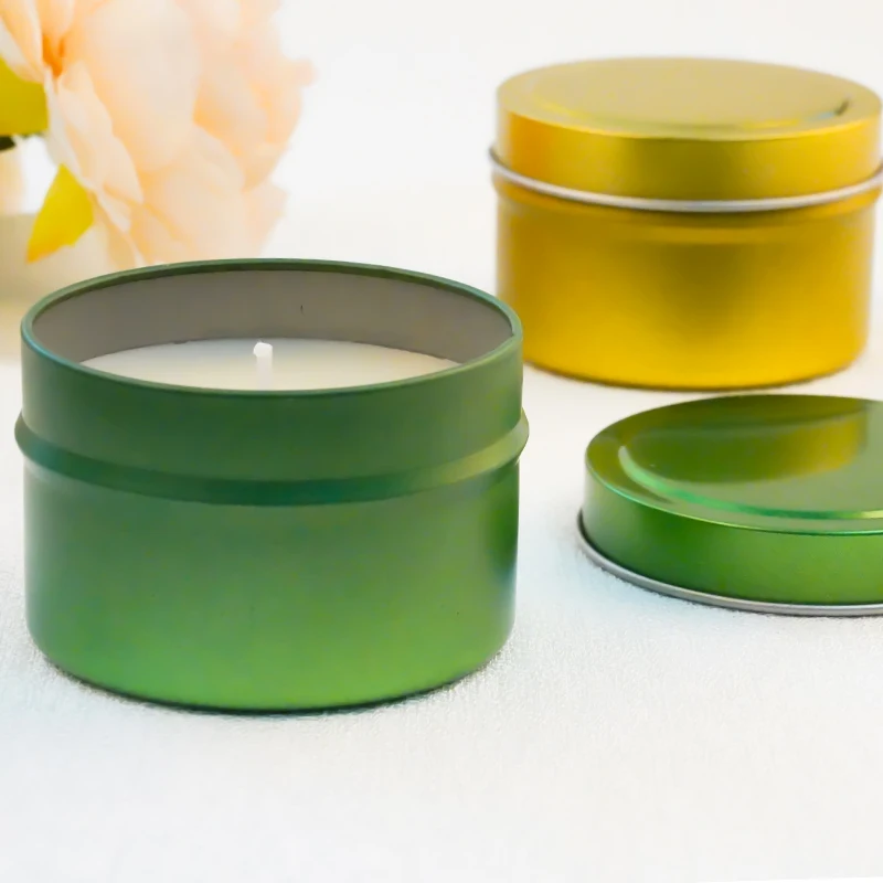 Luxury Soy Wax Candle Scented Velas Aromaticas Candles Romantic Tin Candle Jars