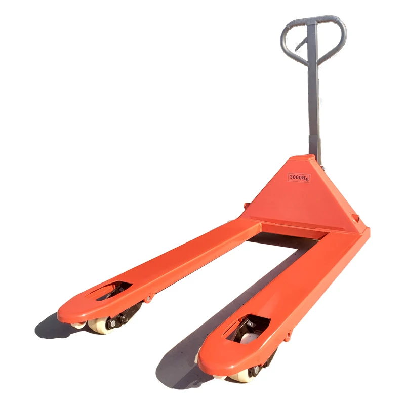Manual logistics transportation pallet truck with hand brake hydraulische vorkheftruck
