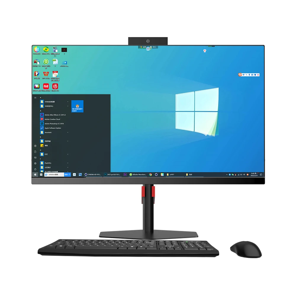 Дешевые 21-дюймовые Aio емкостные все в одном настольные компьютеры Win10 Ips I3 I5 I7 J4125/n5095/j6412 четырехъядерный моноблок все-в-одном ПК