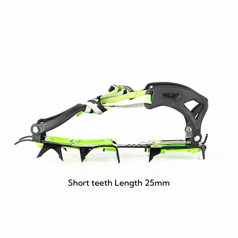 Snow Climbing Crampons, Flexible Adjustment High Temperature Resistant Slip Proof Teeth Ice Crampons for Climber for Outdoor