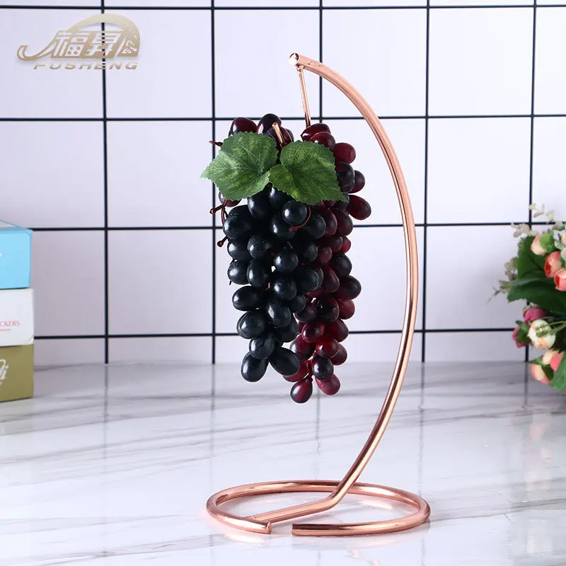 Banana Holder Hanger Stand Stable Metal Freestanding with Hook Modern Storage Design Banana Keeper
