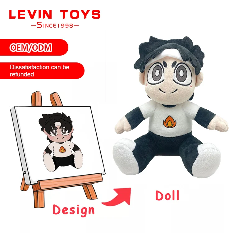 LEVIN TOYS Custom Chinese manufacturers mass produce customized idol plush kpop dolls Cartoon character Kpop idol