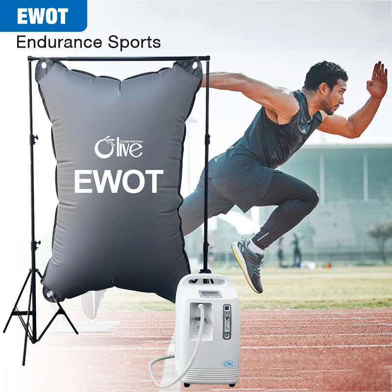 Olive EWOT Equipment 1000l Reservoir Bag Exercise with Oxygene Therapy EWOT Training System with Oxygen Concentrator for Sports