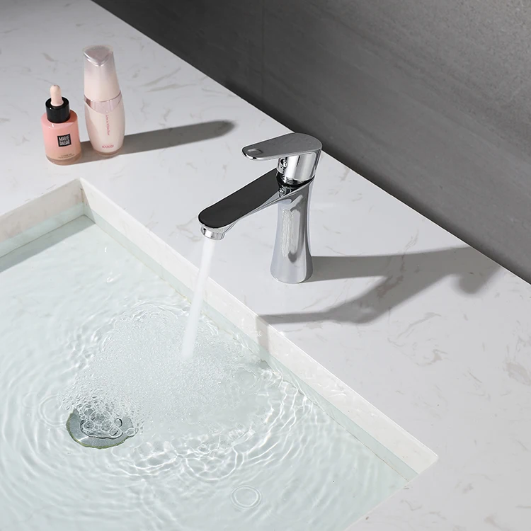 China Manufacturer Domestic Simple Deck Mounted Faucet Concealed Basin Bathroom Basin Faucet Basin Mixer