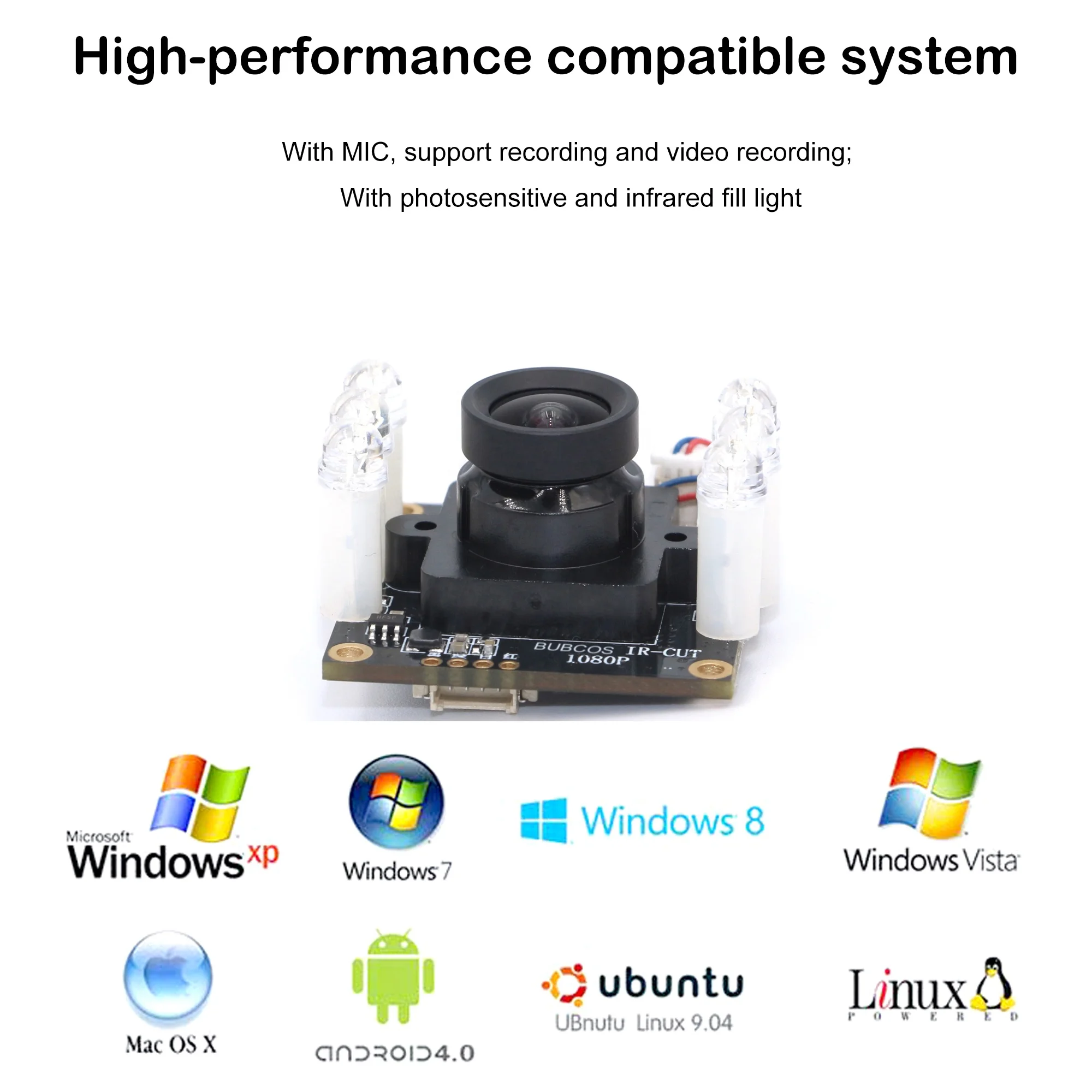 1/2.7inch OV2735 AR0230 1080P Full HD Color CMOS Sensor IR-CUT Infrared 850/940nm Wide angle lens UVC USB 2MP Camera Module