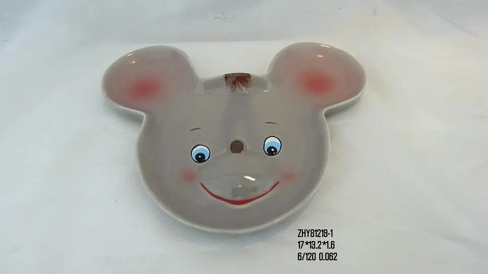 Custom Made Animal Ceramic Plate Dish Mouse Mice Rat for Russia Crafts
