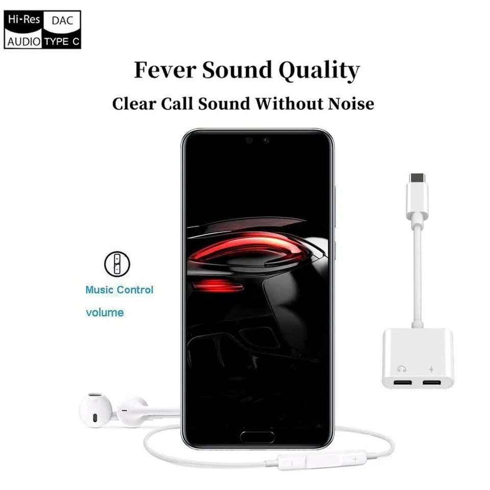Кабель-адаптер для S21 S20 Note20 Ultra S10 Note10 + USB C-C Jack 2 в 1