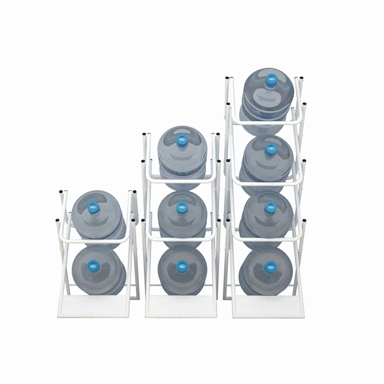 Water Stacking Racks Folding Gallon Bottle Rack Customized Logo Strong Detachable Four Tiers 5 Gallon Storage Holders & Racks