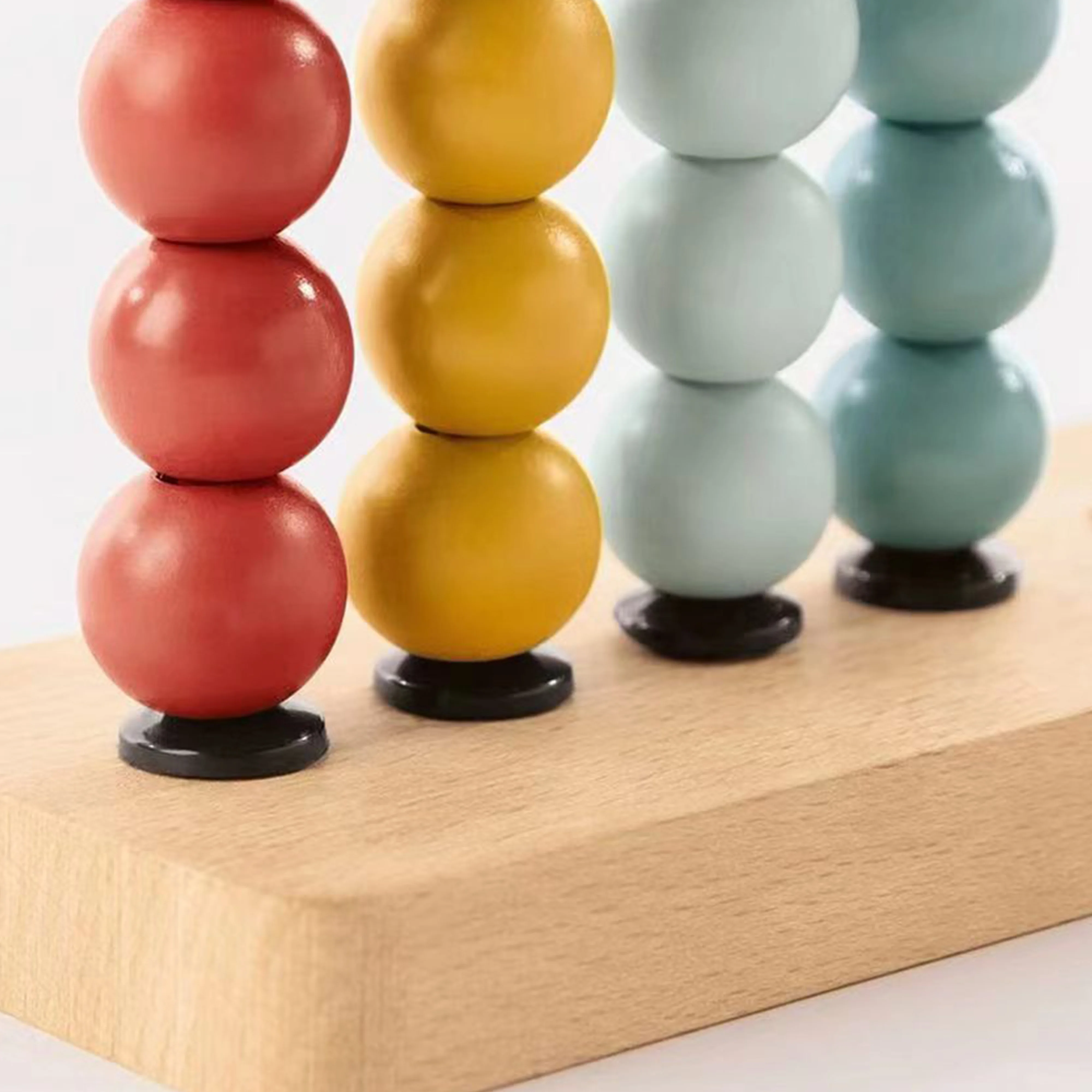 Wooden Abacus for Kids Math Counting Toy Made of Wooden Beads and Rack Children Wood Number Counters for Teaching Addition
