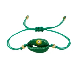 New Design Handmade Bisuteria Ethnic Evil Eyes Shell Bracelet Jewelry Wholesale