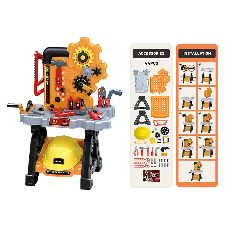 2023 New Plastic Construction Workbench Play Tool Toy For Kids