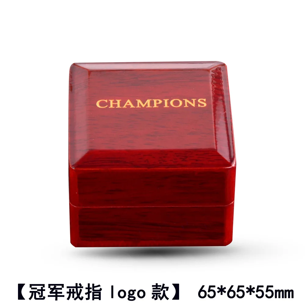 Custom Engagement Wood Red Paint Wooden Jewelri Champion Ring Boxes For Gift Wrapping With Logo