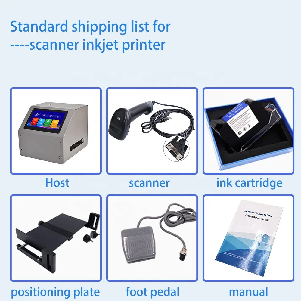 AOKDI 1D 2D Barcode Recognition Reading and Printing code Scanning Handheld Inkjet Printer with Scanner