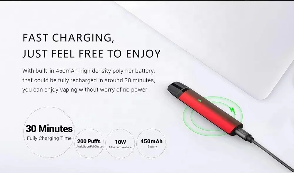Vape pen Refillable Cartridge 2.0ml pod Kit Fast charging Advanced Smart E-cigarette smoking vape wape