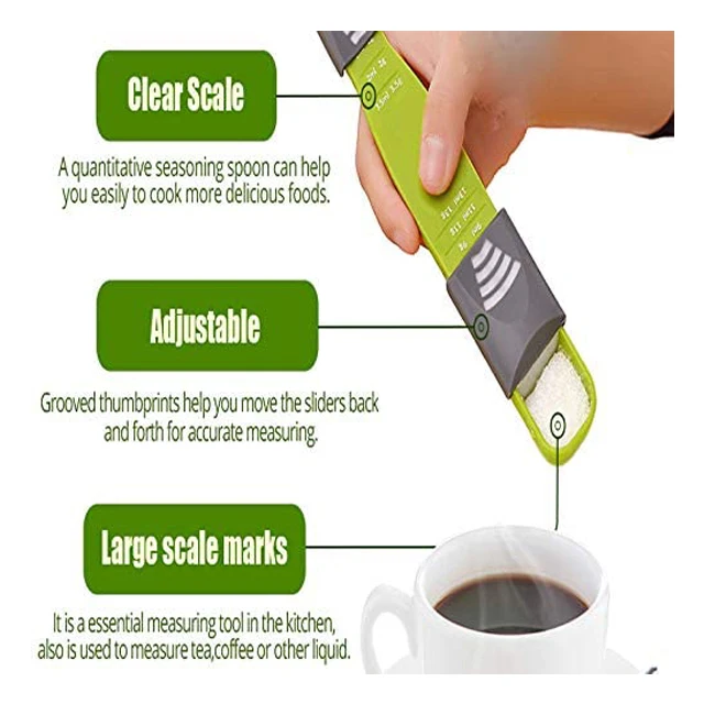 Популярное использование зачерпывание и мерная двойная регулируемая измерительная Магнитная ложка для