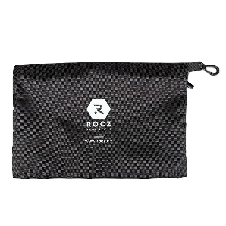 custom kneelet soccer socks packaging zipper bag / custom knee mat packaging nylon mesh zipper pouch bag for soccer shin guards