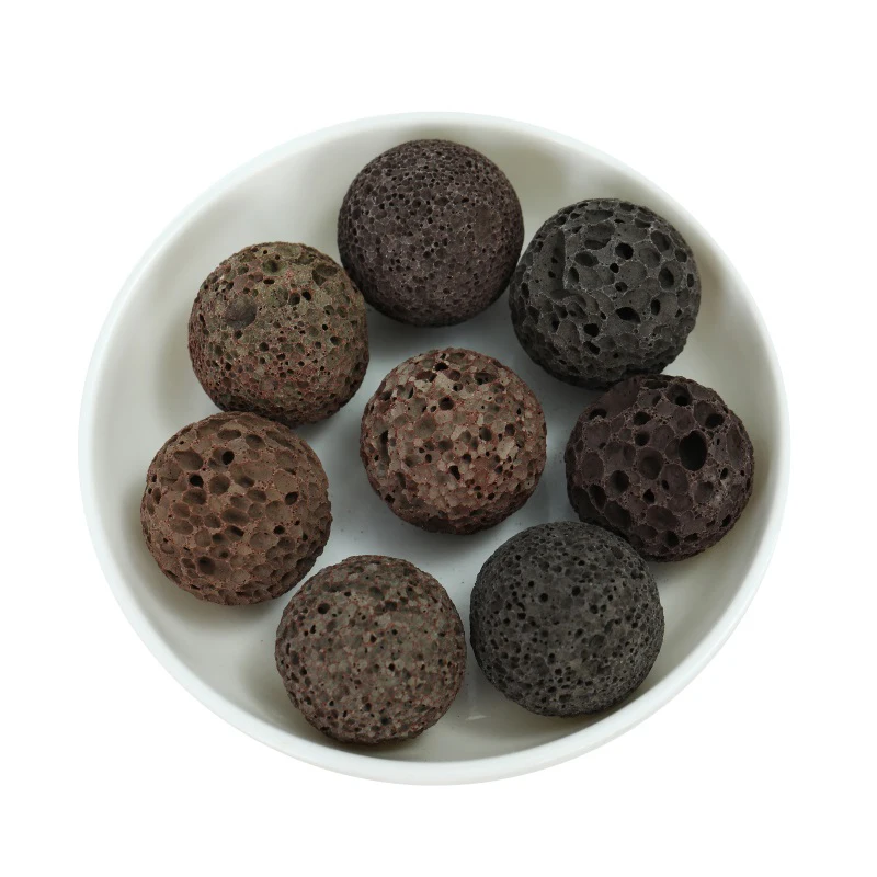 Superior quality landscape round lava pumice stone tumbled lava pebble rock for decoration