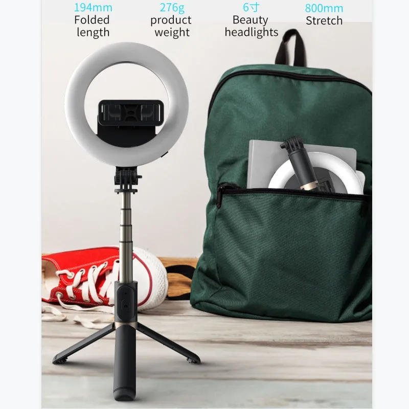good quality flexible mobile phone 3d smart 3 in 1 selfie wireless stick tripod light for outdoor
