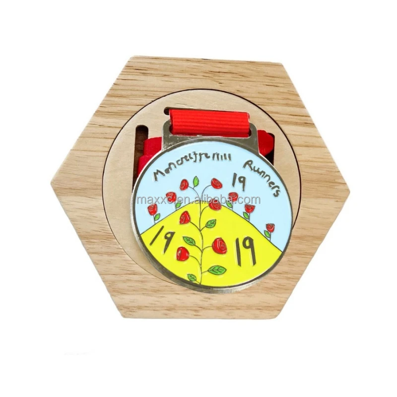 Earned Any Competition Medal Hanger Display Wooden Honeycomb Medal Display