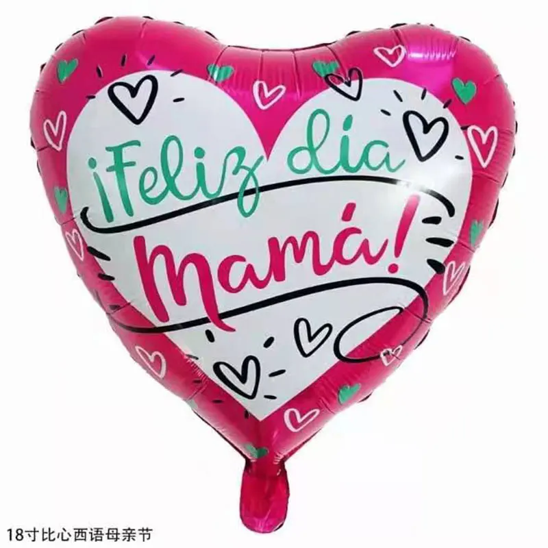  Испанский 18 дюймов Счастливый День матери шаровым гелием Te amo I Love mama шар с днем