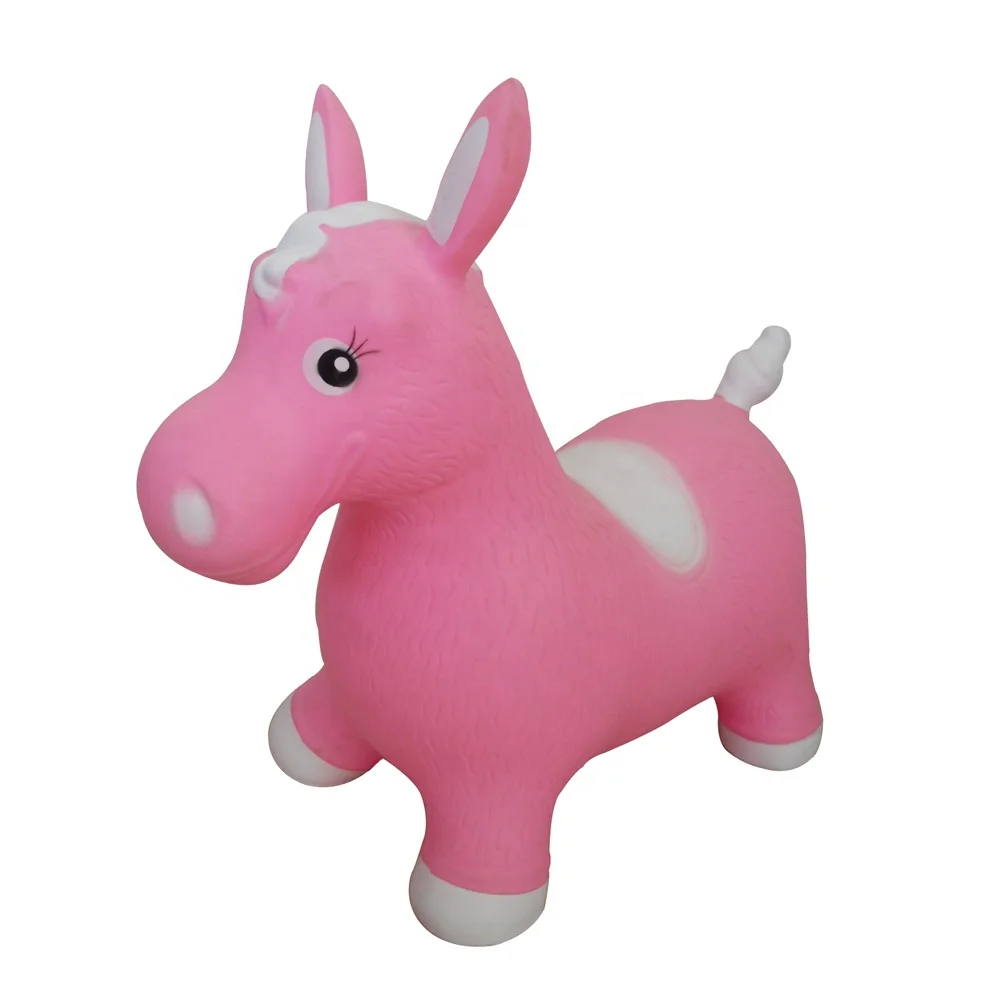 Outdoor play Top quality Inflatable bouncy horse animal plastic hopper Jumping horse For Kids