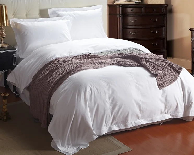 Premium quality antibacterial hot selling retail hotel Bedding Set With Embroidery Curtain 5 Star Hotel Curtain