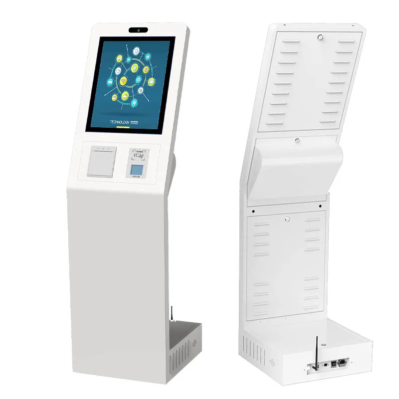 21.5 inch Queue machine  Queue Management System Kiosk Number Calling Kiosk With Ticket Dispenser for Bank/Hospital/Government