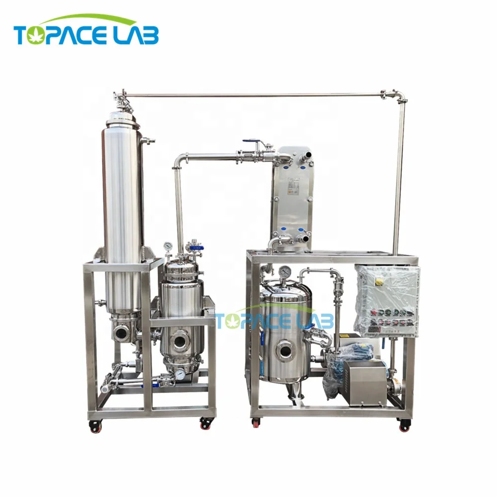 Topacelab 100L 200L 300L 500L  Falling Film Evaporator for Alcohol Liquid Concentration Sale