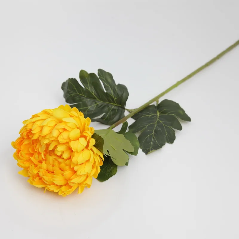 Wholesale single brown head artificial Wedding Decorative flowers chrysanthemum artificial daisy silk flower bouquet