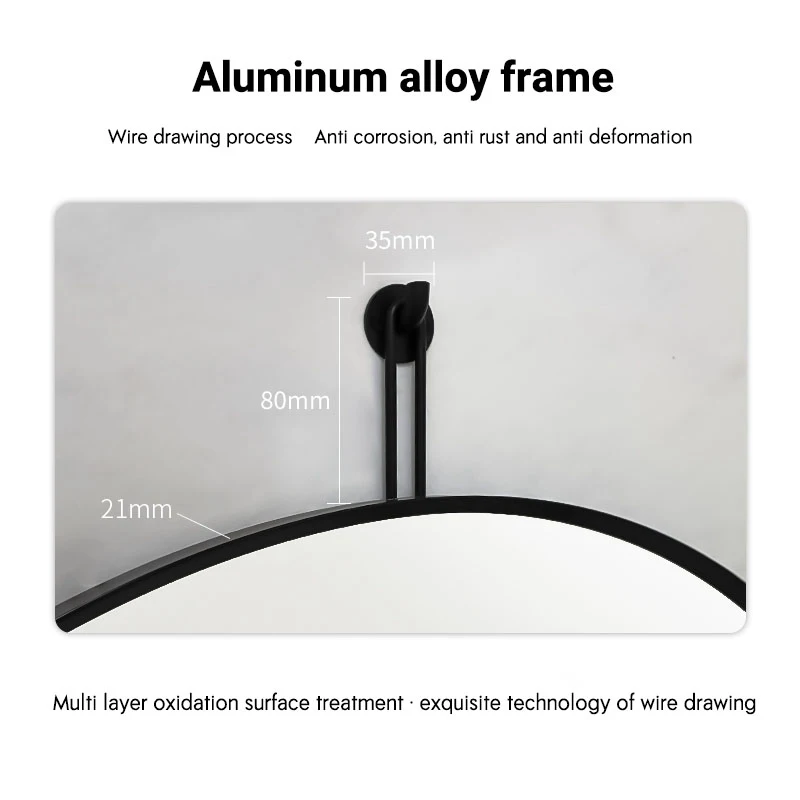 length body mirror home decorative aluminum alloy wall mounted oval floor standing mirror full length mirror with hooks