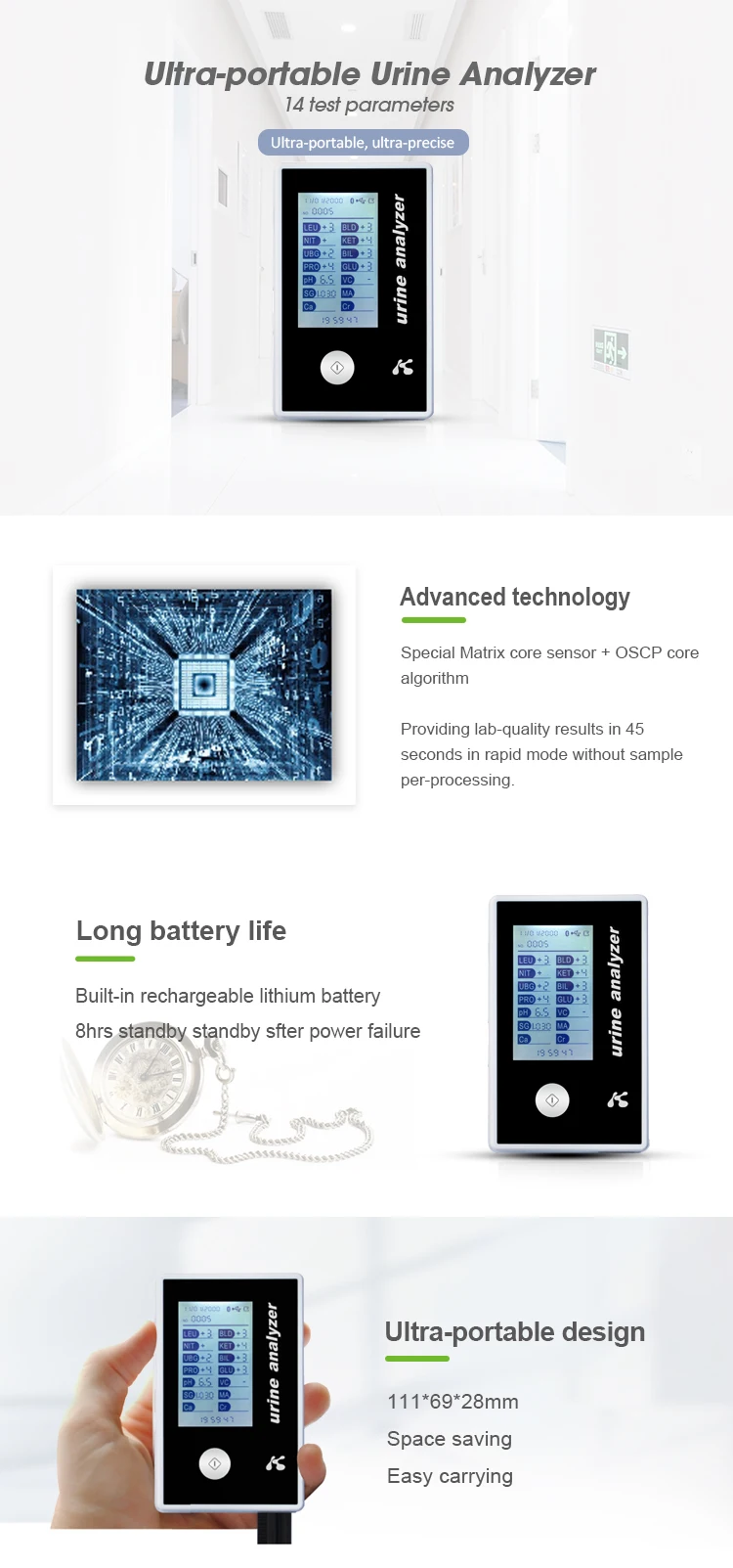 portable urine analyzer  urinalysis machine laboratory