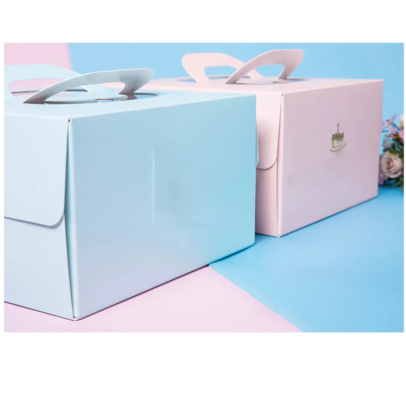 Custom design disposable Paper lunch box malaysia sandwich box and cake box packaging