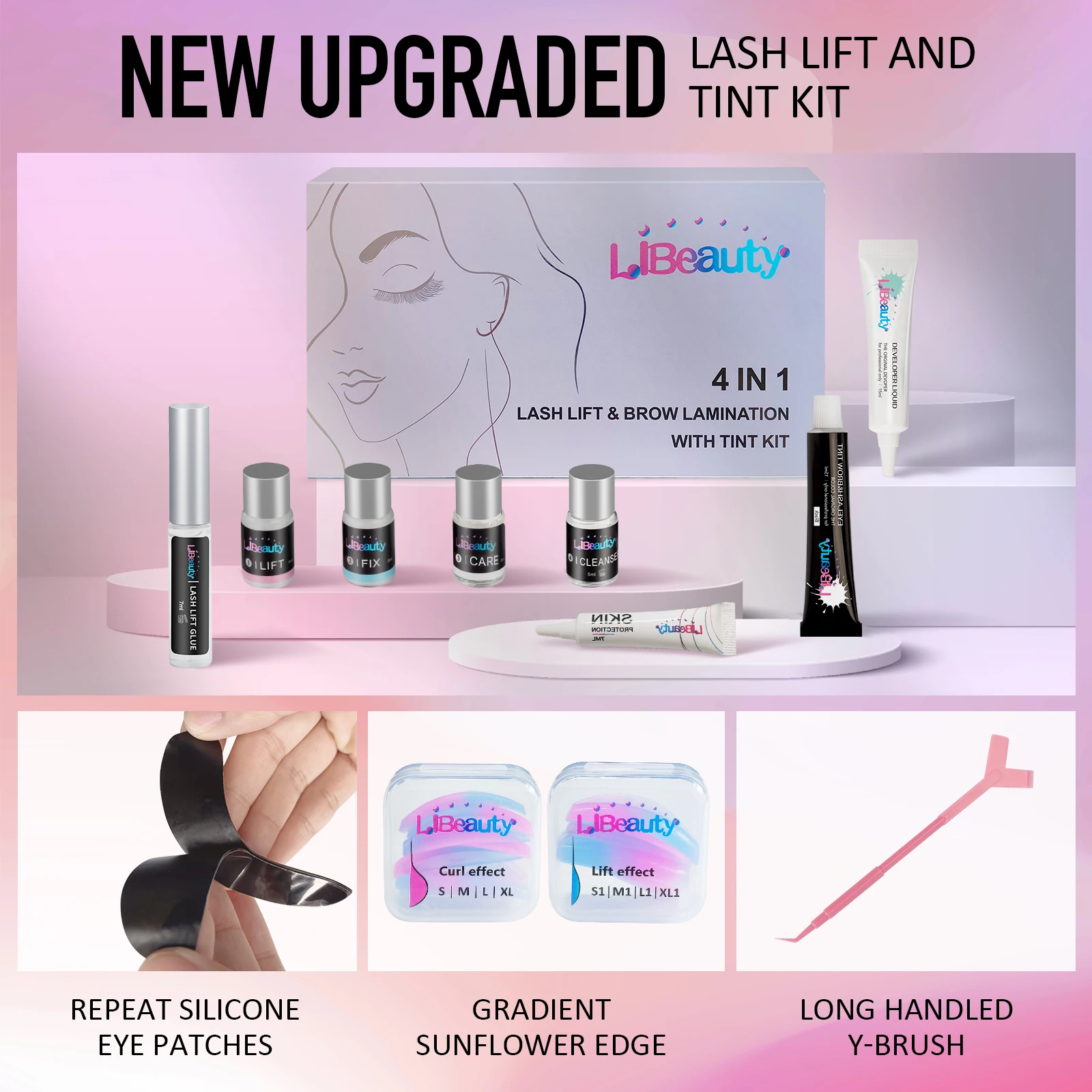 Hot Sale Lash Lift and Brow Tint Kit Professional Keratin Korean Lash Lift and Tint Kit Lash Brow Dye Tint Kit