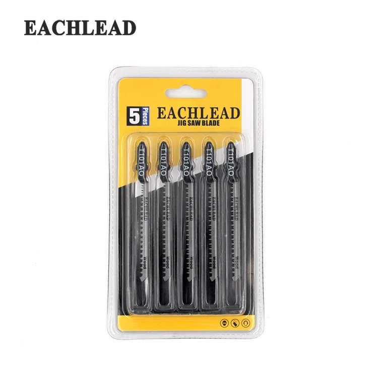 
Customized Clean And Precise Curve Cutting Hardwood Softwood HCS T-Shank Jig Saw Blades 5Pcs Set 
