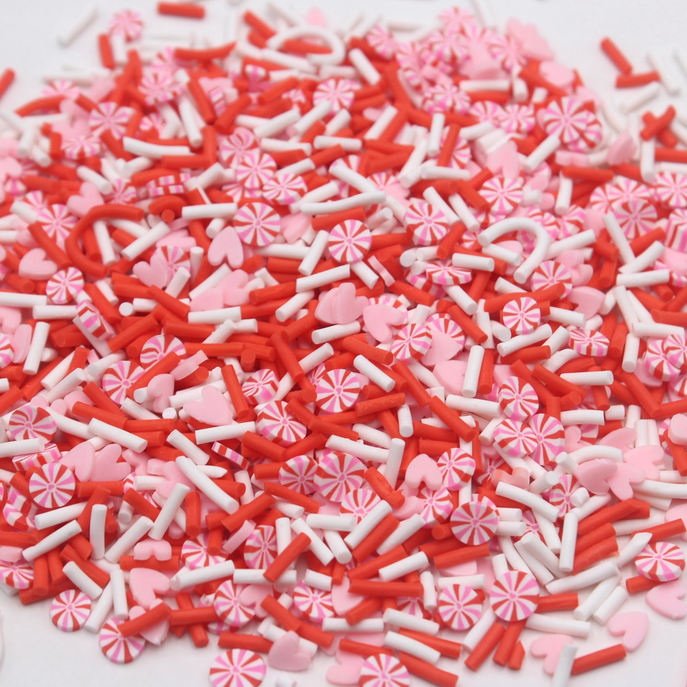 1KG Slime Supplies Craft 5mm Lovely Candy Slices Hearts Faux Mixed Sprinkles Shaker Filler Decoration