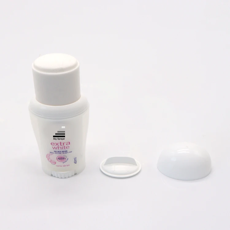 Wholesale 40 ml Plastic white plastic deodorant Essential Oil roll on bottle with roller ball