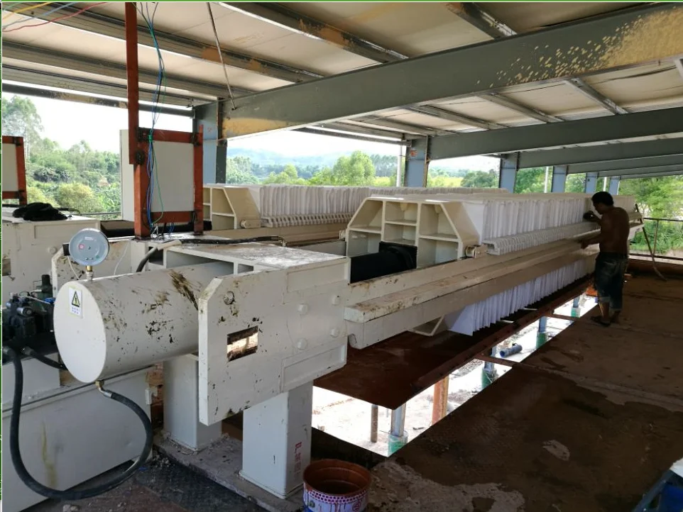 High Cake Dryness Clay Dewatering Circular Filter Press used For Kaoline Ceramic Porcelain