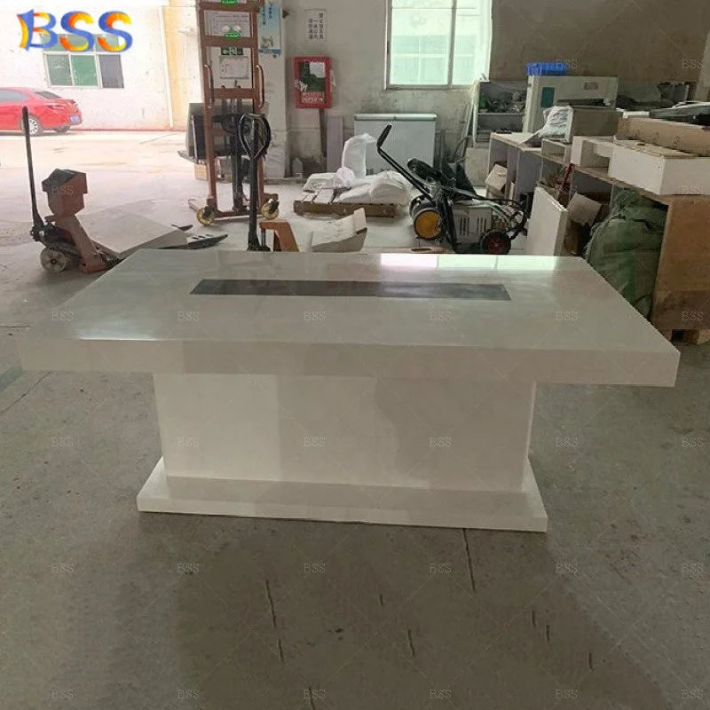 Western Style Premium Customised Small Size Rectangle Shape 6ft Cafe Height 8 Person Office Meeting Table